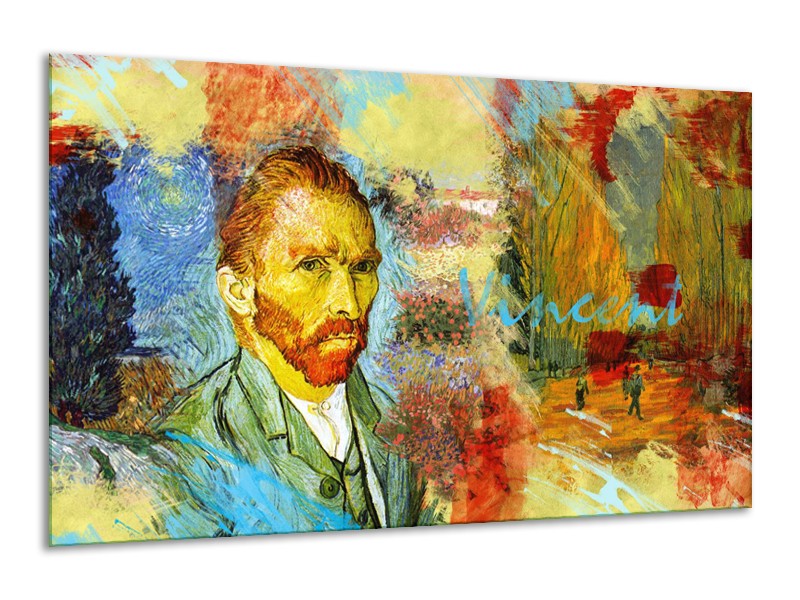 Canvas Schilderij Van Gogh, Modern | Oranje, Geel, Bruin | 120x70cm 1Luik