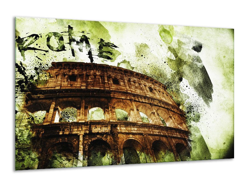 Canvas Schilderij Italie, Rome | Groen, Bruin | 120x70cm 1Luik