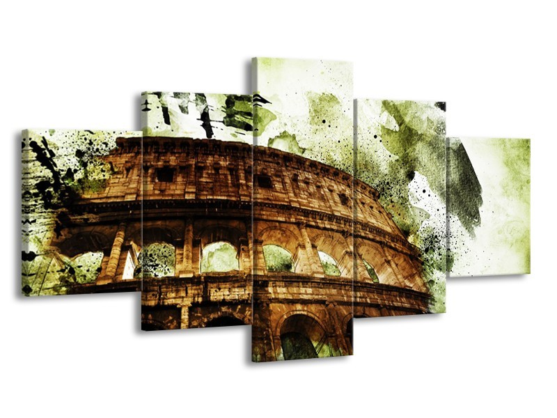 Glasschilderij Italie, Rome | Groen, Bruin | 150x80cm 5Luik