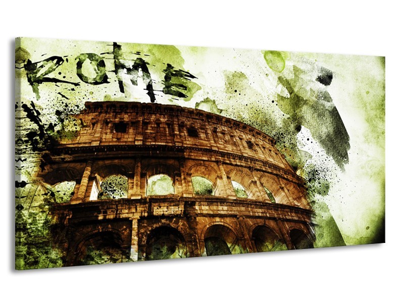 Canvas Schilderij Italie, Rome | Groen, Bruin | 170x90cm 1Luik