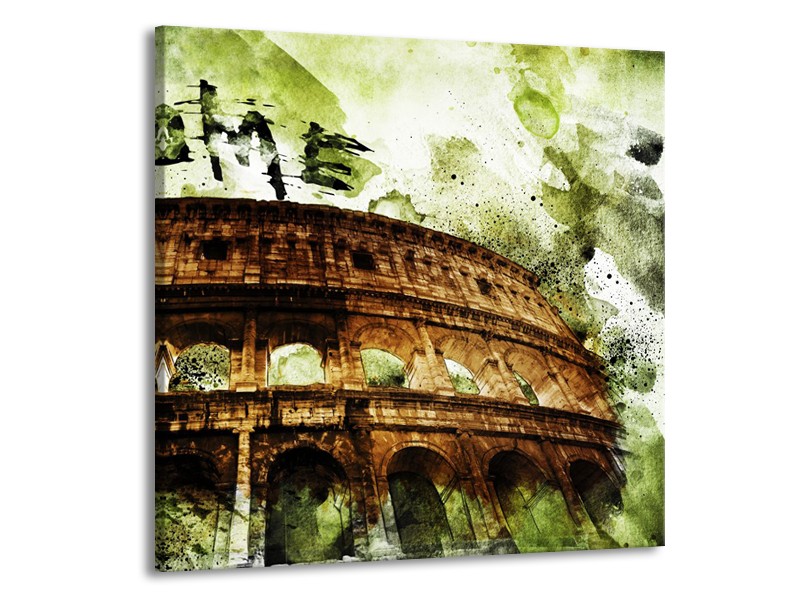 Glasschilderij Italie, Rome | Groen, Bruin | 50x50cm 1Luik