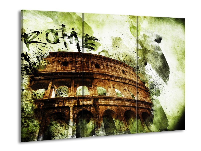 Glasschilderij Italie, Rome | Groen, Bruin | 60x90cm 3Luik