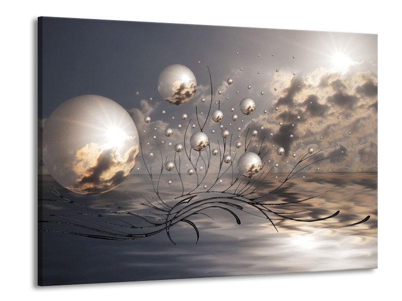 Glasschilderij Design | Grijs | 100x70cm 1Luik