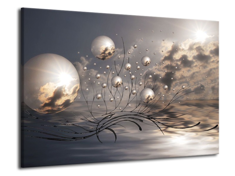 Glasschilderij Design | Grijs | 70x50cm 1Luik