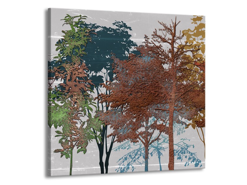 Canvas Schilderij Natuur | Grijs, Bruin | 50x50cm 1Luik