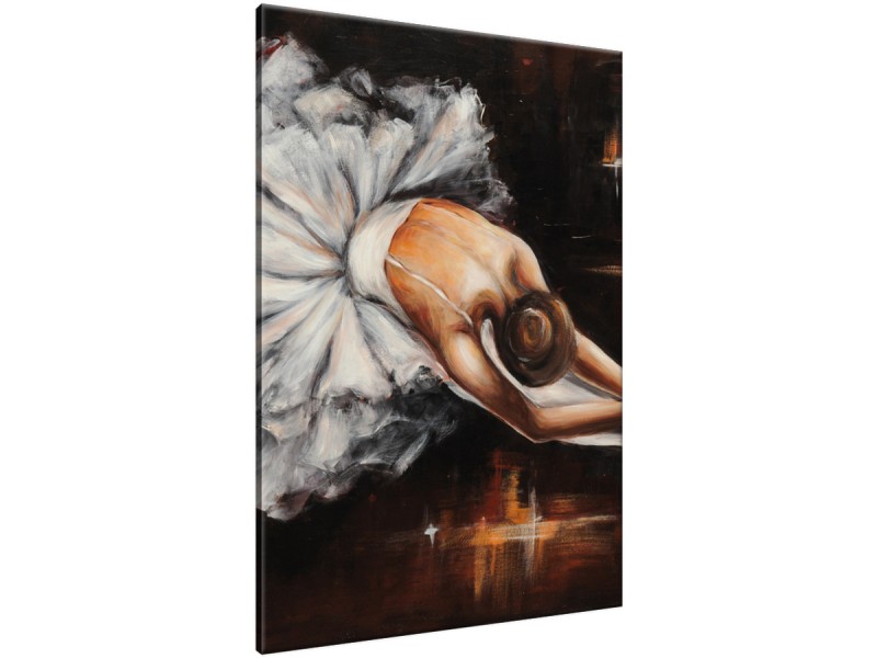 Schilderij handgeschilderd Ballet | Bruin , Grijs | 70x120cm 1Luik